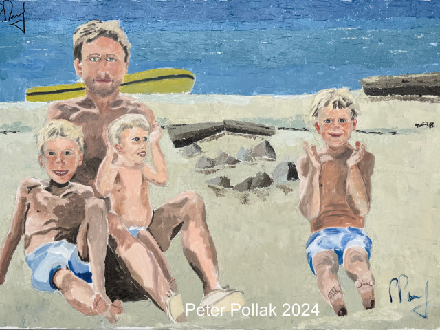 Familia en la playa