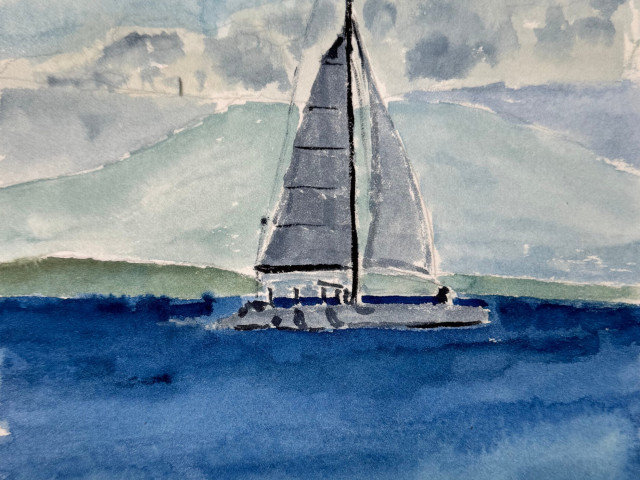 Velero en mar Sousa RD