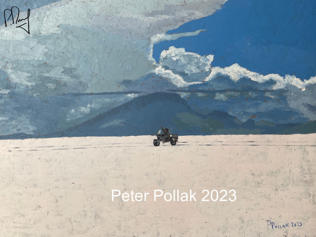 Cruzando el Salar de Uyuni