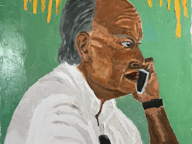 Hombre hablando por celular
