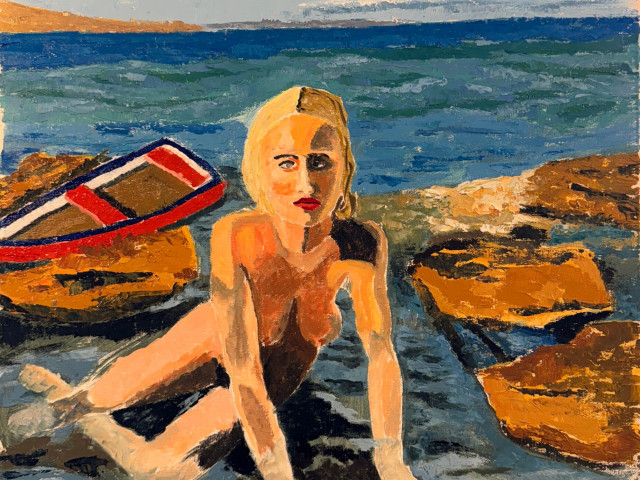 Desnuda en la playa 2024