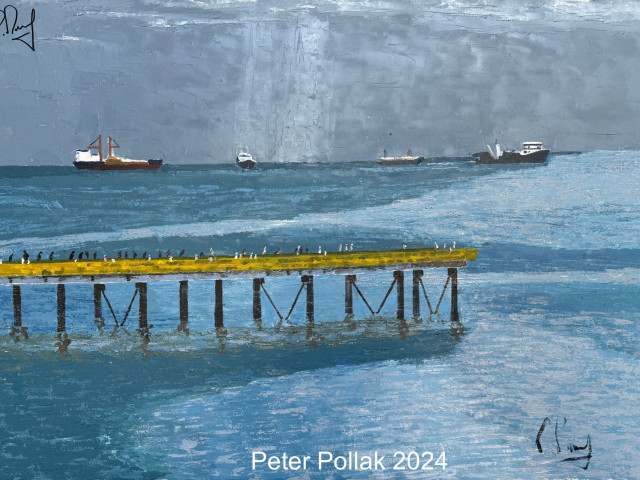 Muelle con Aves en Calbuco