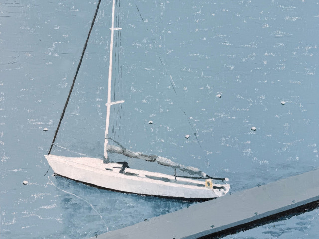 Muelle con velero