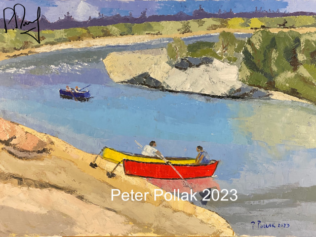 Pescadores en el río