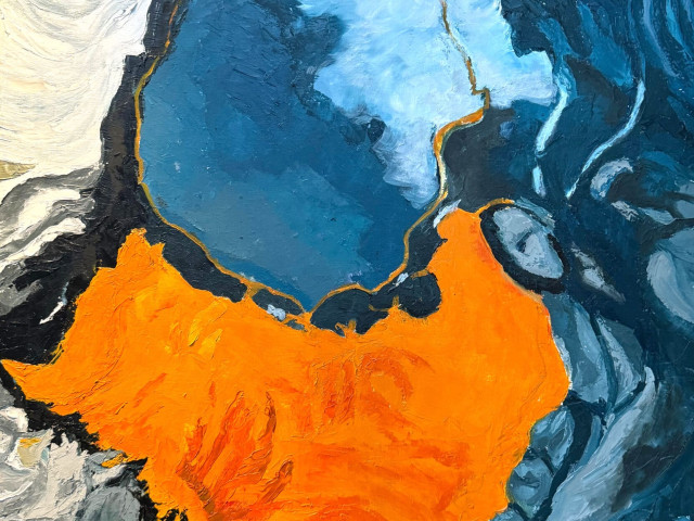 Un lago en el volcan